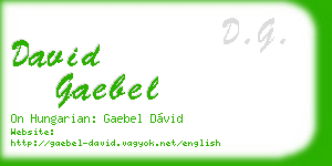 david gaebel business card